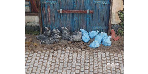 Juweela Müllsäcke Packung 10 Stück schwarz + Packung 10 Stück blau