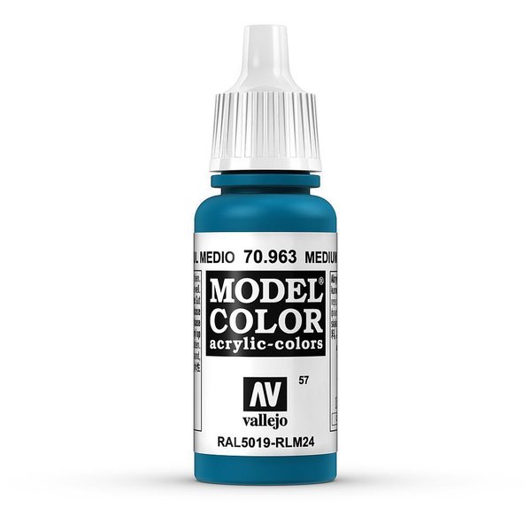 Vallejo Model Color Enzianblau, hell, matt, 17 ml
