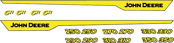 CK Modellbau / Hauben Beschriftungs Set John Deere 6R in gelb